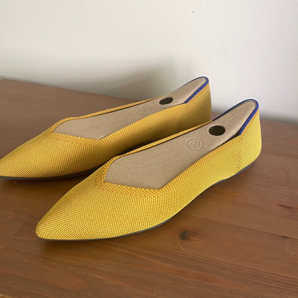 Rothy’s The Point Womens Flats- Yellow